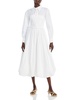 womens puff collar midi dress