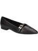 evanna womens faux leather buckle flat shoes