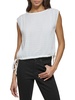 womens crinkle side tie blouse