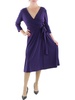 womens surplice calf midi dress