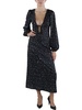 womens tie neck long maxi dress