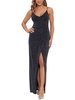 womens metallic nylon evening dress