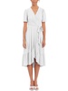 womens ruffled surplice midi dress