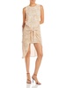 womens hi-low front tie mini dress