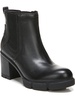 mindy womens leather block heel chelsea boots