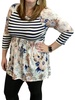 spring babydoll tee in white multi