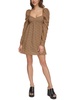 womens smocked sweet heart neck mini dress