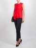 tiluna striped wool ankle suit crop pants in black