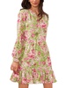 womens floral midi shift dress