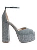 women's kori block heel platform sandal in denim
