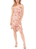 petites womens party mini fit & flare dress