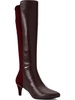 hakuu womens zipper pointed toe knee-high boots