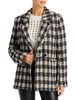 diana womens wool blend check print double-breasted blazer