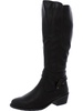 anissa womens faux leather tall knee-high boots