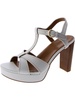 marnie womens leather ankle strap heels