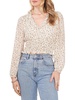 womens floral smocked cropped