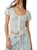 oh baby womens ruffled lace cropped