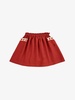 girl's pockets woven skirt in burgundy