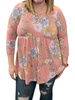 babydoll with criss cross accents tunic top in coral