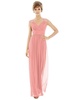 chiffon knit cap sleeve vneck maxi dress