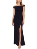 womens beaded off-the-shoulder evening dress