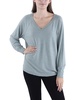 womens v-neck ribbed trim t-shirt
