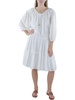womens embroidered smocked tunic dress