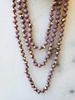 taupe and purple crystal beaded necklace