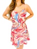 cecile mini slip dress in pink multi