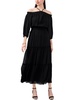 womens crepe cut-out maxi dress