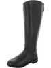 womens leather round toe knee-high boots