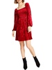 womens velvet mini fit & flare dress