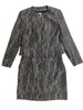 women's 2-piece jacquard jacket and pencil skirt set in black