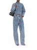 Washed-Out Zip-Up Denim Jacket