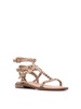 Multi strap leather sandals with studs