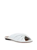 Cracklet effect leather sandals