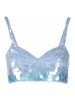 Iridescent sequin cropped top