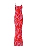 Isabelle printed georgette long dress