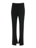 Front-slit straight-leg trousers