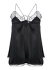 Thinned straps silk top