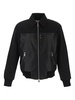 Leather bomber jacket