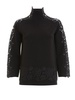 Black wool and lace sweater