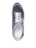 Panelled leather sneakers with logo