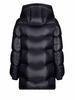 Womens Long Blue Quilted Down Jacket