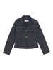 Fluffy Denim Fitted Blazer
