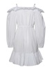 White polyester dress