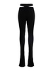 Ribbed flared pants