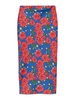 Mix-Print Midi Skirt