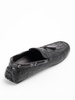 Black leather loafer