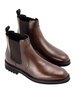 Brown leather boots